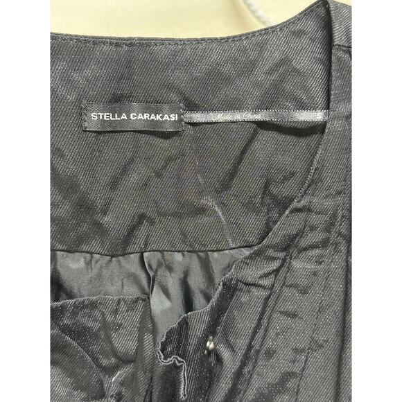 Stella Carakasi Jacket Womens Small Black Long Full Zip Lightweight Minimalist - Picture 6 of 11